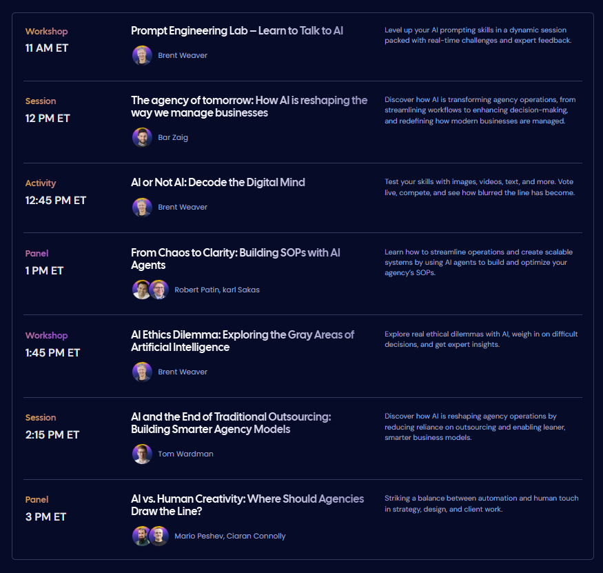 The Agency Advantage topics